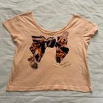 NWT Liz Lisa peach pink bow print crop top Size 0 Orange Photo 4