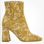 Sam Edelman Womens Codie Block-Heel Booties 7 M Turmeric Paisley Corduroy - NWOB Photo 2