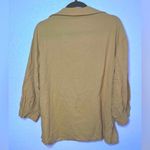 Flamingo Women’s Gold Collared V-Neck Casual Blouse Size XL New! Photo 2