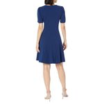 DKNY  Button Sleeve Fit and Flare Black Dress Size 12 NEW with Tags Photo 4