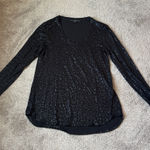 White House | Black Market  Black Animal Print Top SIZE S Photo 0