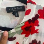 Rag and Bone Red and Black Floral Blouse Photo 4