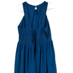 Francesca's size medium blue sleeveless dress rear zip crochet‎ lace bodice Photo 3