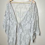 Origami Floral Lace Grey Kimono Long Beach Cardigan One Size Size undefined Photo 5