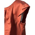 Liz Claiborne  Womens S Brown Rust silk Satin Styles Sleeveless blouse shell Photo 2