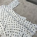 The Pyramid Collection Women’s Polka Dot Ruffle Tiered Mini Dress in White 2X Photo 11