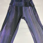 Lululemon athletica Black and Purple Striped Leggings Photo 3