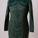 Windsor ‎ Green Studded Mock Neck Long Sleeve Bodycon Mini Dress Women's S Photo 0
