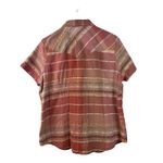 North River Outfitters Women's Size Large Red Geometric Plaid Western Snap Shirt Photo 3