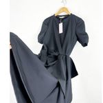 Rachel Parcell Black Draped Interlock Minidress Size Large NWT Cocktail Stretch Photo 10