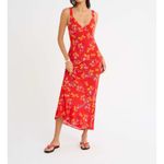 Rumored "Sunnyside" Midi Dress in red, size XS Red Photo 1