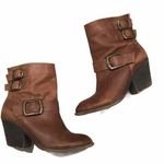 Lucky Brand  Tommie Brown Leather Ankle Boot. Photo 0