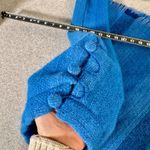 Vintage Kungshol AB Rattvik Sweden Women's Blue Striped Knit Wool Shawl Poncho Photo 13