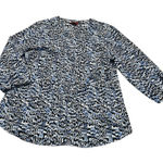 212 COLLECTION blue, black and white blouse Blue Size M Photo 0