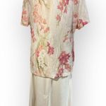 Vintage Sheri Martin 90's Sheath Dress Sheer Floral Jacket Topper Set Tan Size 8 Photo 6