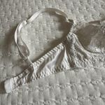 Victoria's Secret Victoria’s Secret Vtg Y2K White Lace Bra Sz 32B Underwire Unlined Photo 11