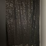 POL  Long sleeve sequin shirt LARGE preloved anthropologie sheer black Photo 2