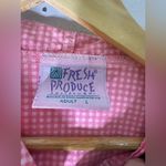 Fresh Produce  Pink White Gingham Check Hooded Zip Cotton Jacket Large‎ Photo 3