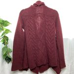 Free People  Cowl Neck Cable‎ Knit Button Up Sweater Photo 2