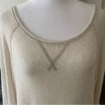 Aerie Beige Lightweight Knit Sweatshirt Pullover Top Size Large Photo 5