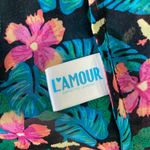 L’Amour by Nanette Lepore Women’s XS sheer tropical floral kimono style cardigan Black Photo 6