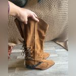 Free People Back-lace Sway Low Slouchy Boots NWOT Size US 9.5 Camel Suede Photo 8