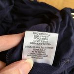 belldini Cold Shoulder Butterfly Sleeve Top, Gold Grommet, Navy Blue, Size S Blue Photo 8