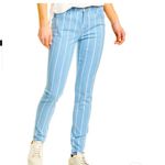 J Brand Maria High Rise Skinny Jeans in Yarn Dye Blue Herringbone Stripe Size 30 Photo 2