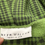 Bryn Walker  Green Black Plaid Tunic Top Cowl Neck Large Cozy Chic Photo 7
