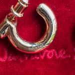 Salvatore Ferragamo NWOT Gold/pink gold-plated brass Gancini hoop earrings Photo 4