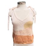 MISS SPARKLING Pink/Yellow/Terracotta Boho Desert Sweater Tank Top Size M NWT Pink Size M Photo 2