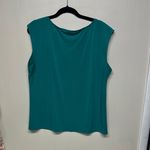 Calvin Klein Teal Sleeveless Blouse Photo 3