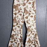 Altar'd State Altar’d State Cow Print Fringe High Rise Flares Size M Photo 0