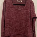 Soft Surroundings Burgundy Round Neck Long Sleeve Sweatshirt Photo 0