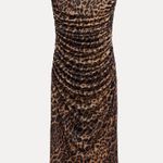 ZARA Maxi Dress Mesh Cheetah Animal Print Leopard  Bodycon Fitted Photo 25