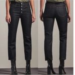AG Adriano Goldschmied NWOT  Isabelle High Rise Button Up Raw Hem Jeans Photo 1