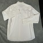 J. Crew Shirt Womens Large White Cotton Western Pearl Snap Long Sleeve Rodeo Photo 1