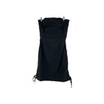 EXPRESS Dress Womens 10 Strapless Bandeau Mini Black Stretch Lace Up Sides Photo 1