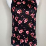 Forever 21 Black Floral Sweater Vest Shell Sz Medium Photo 0