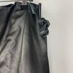 Revolve Sold Design Lab Black Lamb Leather & Wool Long Wrap Skirt Size 4 Photo 4