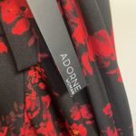 Adorne Dress Women’s 16 W Red Black Floral Side Tie Ruffle Party Holiday Wedding Size 16W Photo 4
