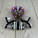 Betsey Johnson Women's Dottee Flower-Embellished Heeled Sandal 5 Black White $89 Photo 4