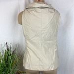 Akris Punto  Tan Snap Front Sleeveless Blouse Top M Photo 2