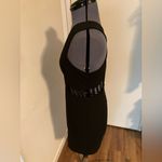 OBSESSION Black Cutout Bodycon V Neck Dress Size Large Photo 1