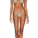 PQ Eve Tie Teeny Bikini Bottoms in Leopard Large New Womens Swimsuit Brown Photo 3
