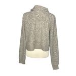 Hollister Long Sleeve Crop Turtle Neck Top Medium Gray White Photo 2