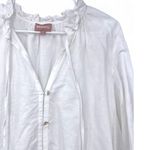Show Me Your Mumu M Alicia Tunic Top Button Up Down Ruffle Blouse Womens White Photo 2