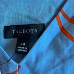 Talbots  Light Blue Fit and Flare Floral Midi Dress Size 14 NEW Flowing Hibiscus Photo 11