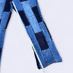 Y2K 2000s Denim Patchwork Boho Indie Mid Rise Wide Flare Bootcut Bell Bottom Jeans #Grunge #Western #Granola #Punk #Skater #Festival #Cottagecore Blue Size 8 Photo 6