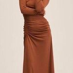 Mango Ruched Midi Dress Photo 0